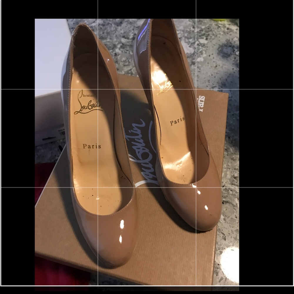 Christian louboutin beige pigalle pumps